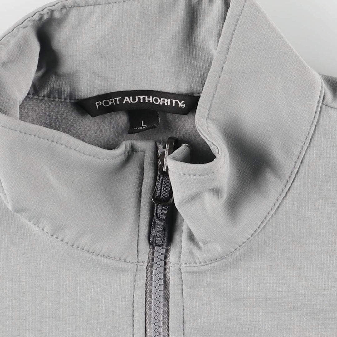 Port Authority Fleece Jacket, Men's Size L polyester gray type Vintage Second Hand