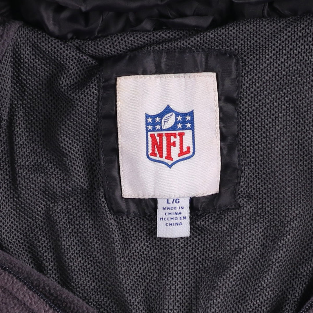 NFL PITTSBURGH STEELERS Pittsburgh Steelers Fleece Full-Zip Hoodie, Men's Size L polyester gray type Vintage Second Hand