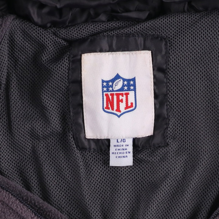 NFL PITTSBURGH STEELERS Pittsburgh Steelers Fleece Full-Zip Hoodie, Men's Size L polyester gray type Vintage Second Hand