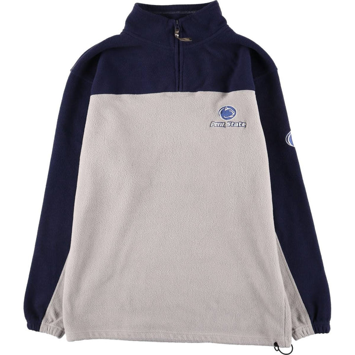 active PENN STATE Pennsylvania State University Half-Zip College Fleece Pullover, Men's Size L polyester navy blue type Vintage Second Hand