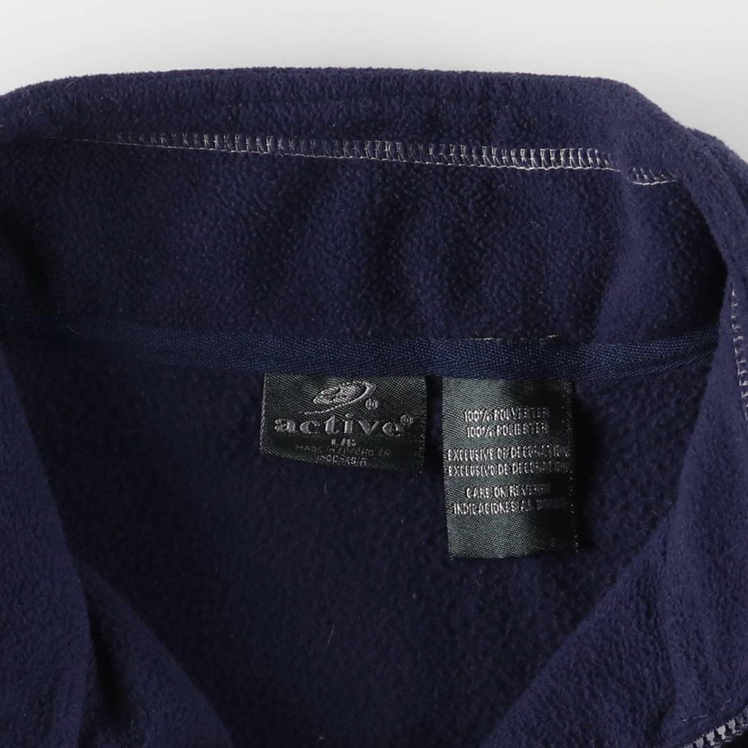 active PENN STATE Pennsylvania State University Half-Zip College Fleece Pullover, Men's Size L polyester navy blue type Vintage Second Hand