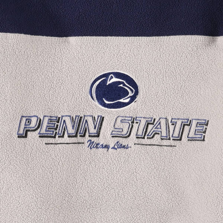 active PENN STATE Pennsylvania State University Half-Zip College Fleece Pullover, Men's Size L polyester navy blue type Vintage Second Hand