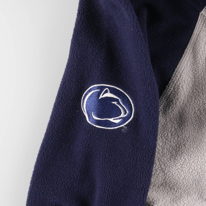 active PENN STATE Pennsylvania State University Half-Zip College Fleece Pullover, Men's Size L polyester navy blue type Vintage Second Hand