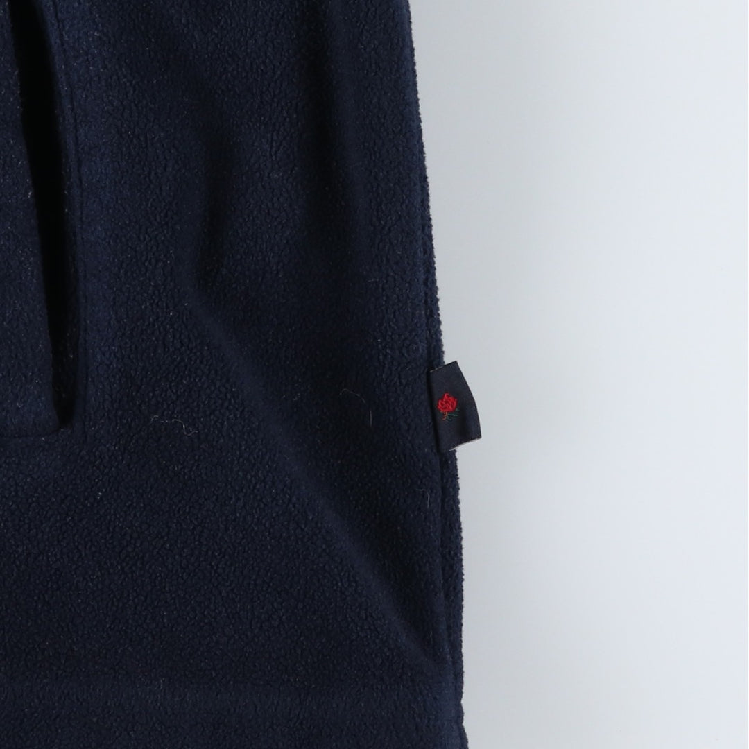 ENGLAND England National Team Floral Print Fleece Jacket Men's XXL polyester navy blue type Vintage Second Hand