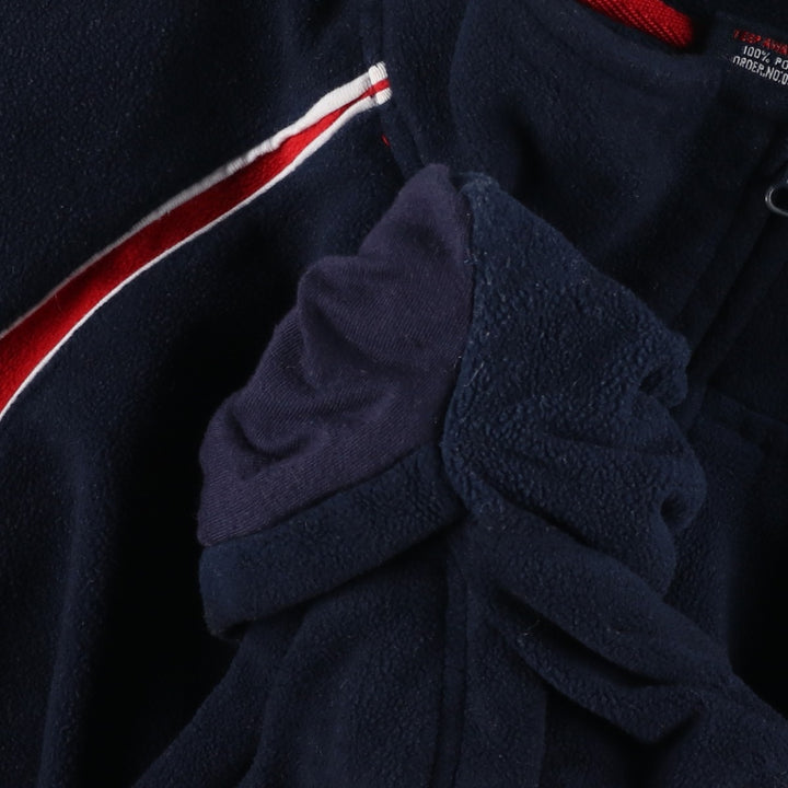 ENGLAND England National Team Floral Print Fleece Jacket Men's XXL polyester navy blue type Vintage Second Hand