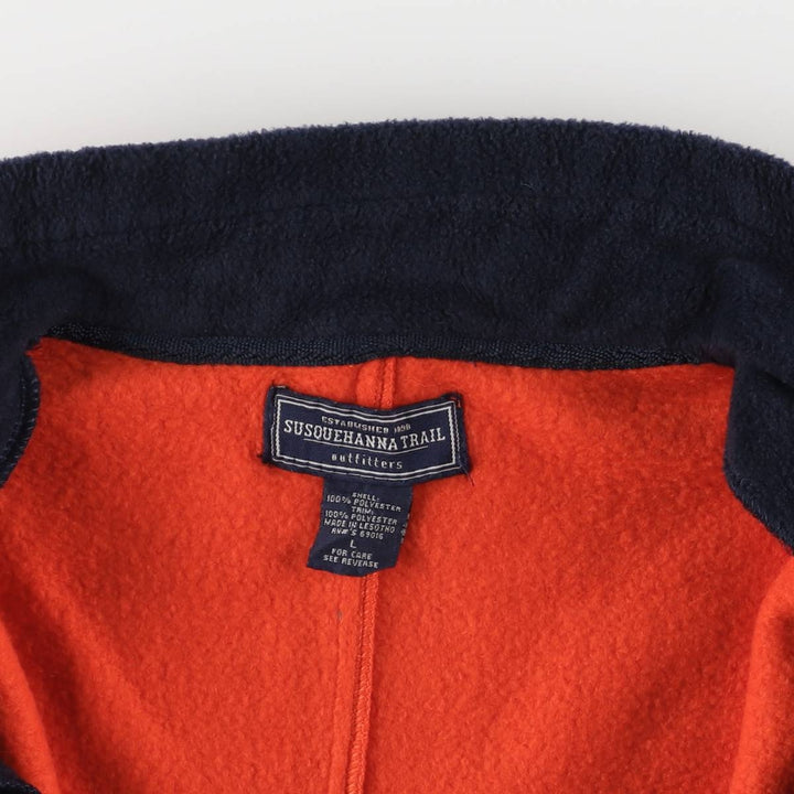 SUSQUEHANNA TRAIL Fleece Jacket, Men's Size L polyester orange type Vintage Second Hand