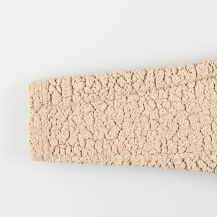 LIVE OAK BRAND Half-Zip Fleece Pullover, Men's Size L polyester ivory Vintage Second Hand