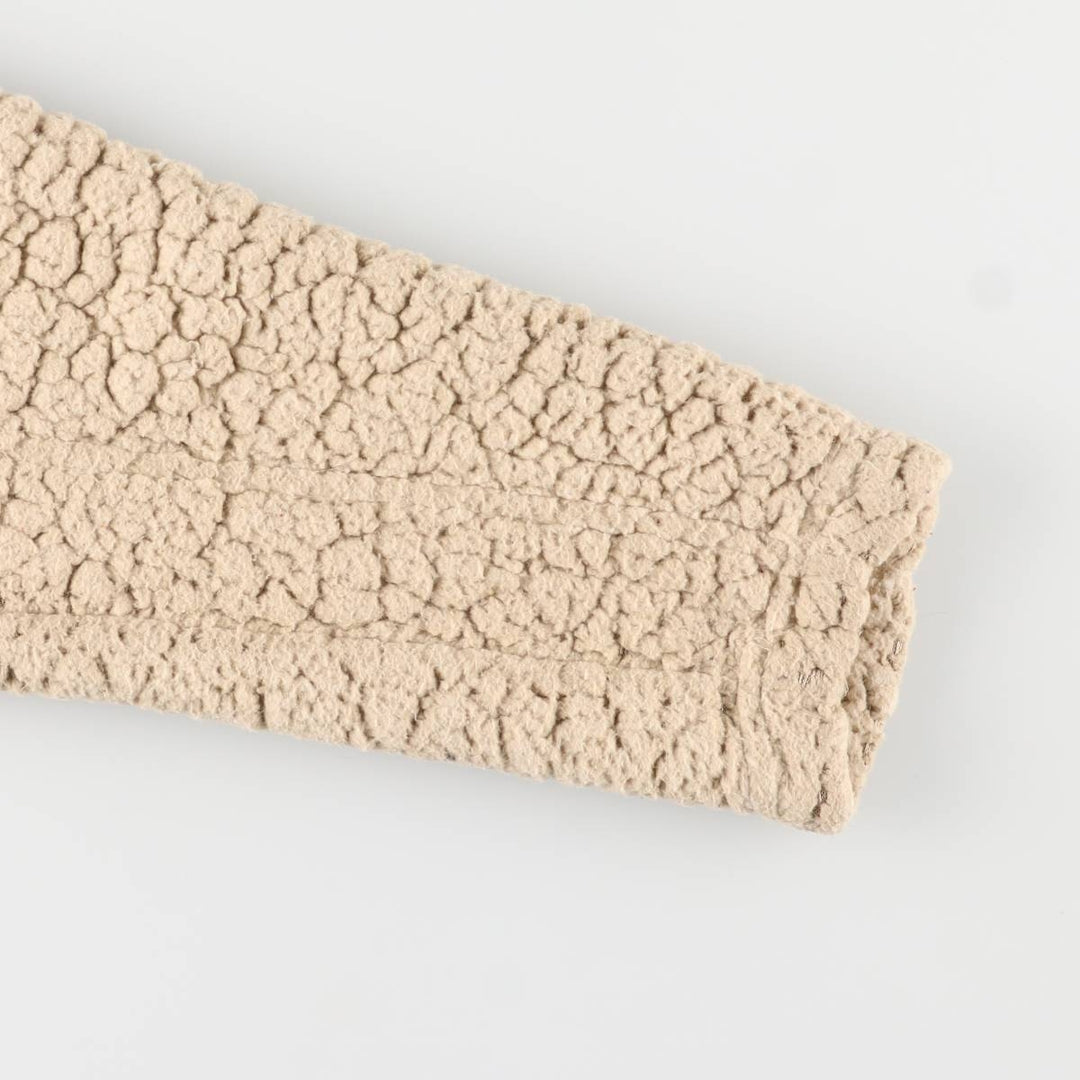 LIVE OAK BRAND Half-Zip Fleece Pullover, Men's Size L polyester ivory Vintage Second Hand