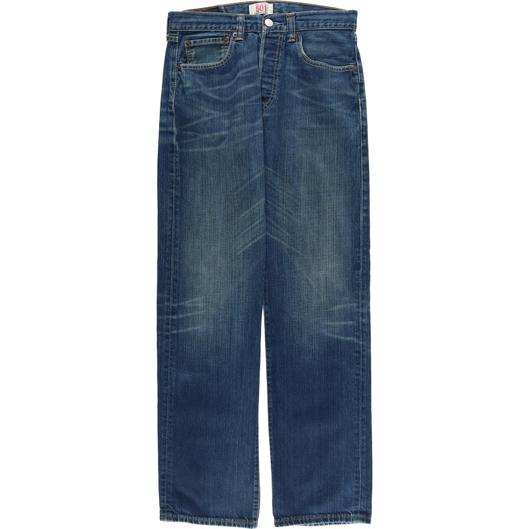 Levi's 501 straight denim pants for men, equivalent to w29 cotton blue type Vintage Second Hand