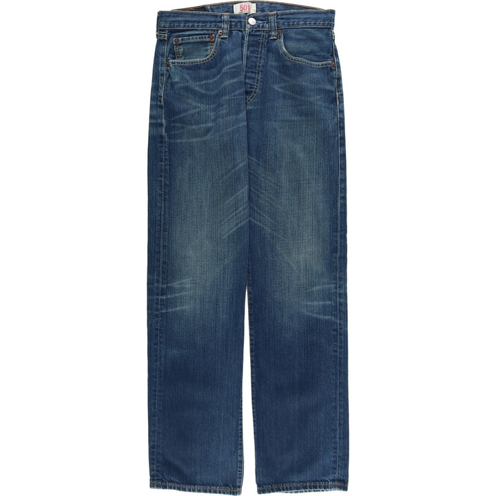 Levi's 501 straight denim pants for men, equivalent to w29 cotton blue type Vintage Second Hand