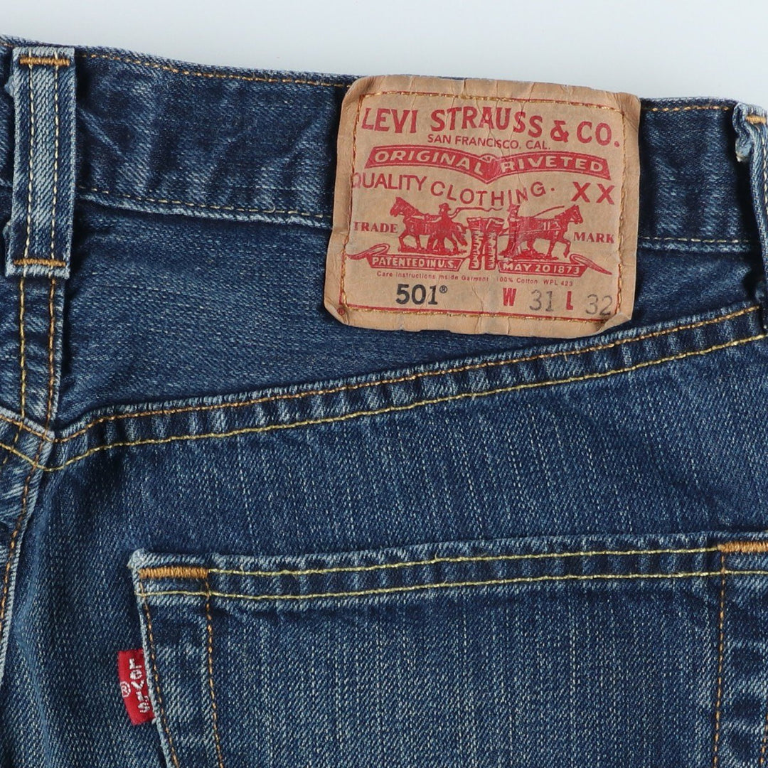 Levi's 501 straight denim pants for men, equivalent to w29 cotton blue type Vintage Second Hand