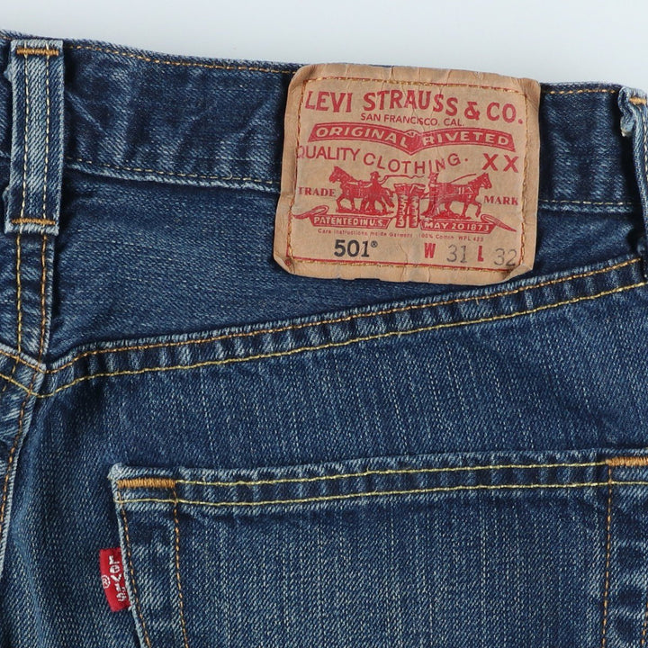 Levi's 501 straight denim pants for men, equivalent to w29 cotton blue type Vintage Second Hand