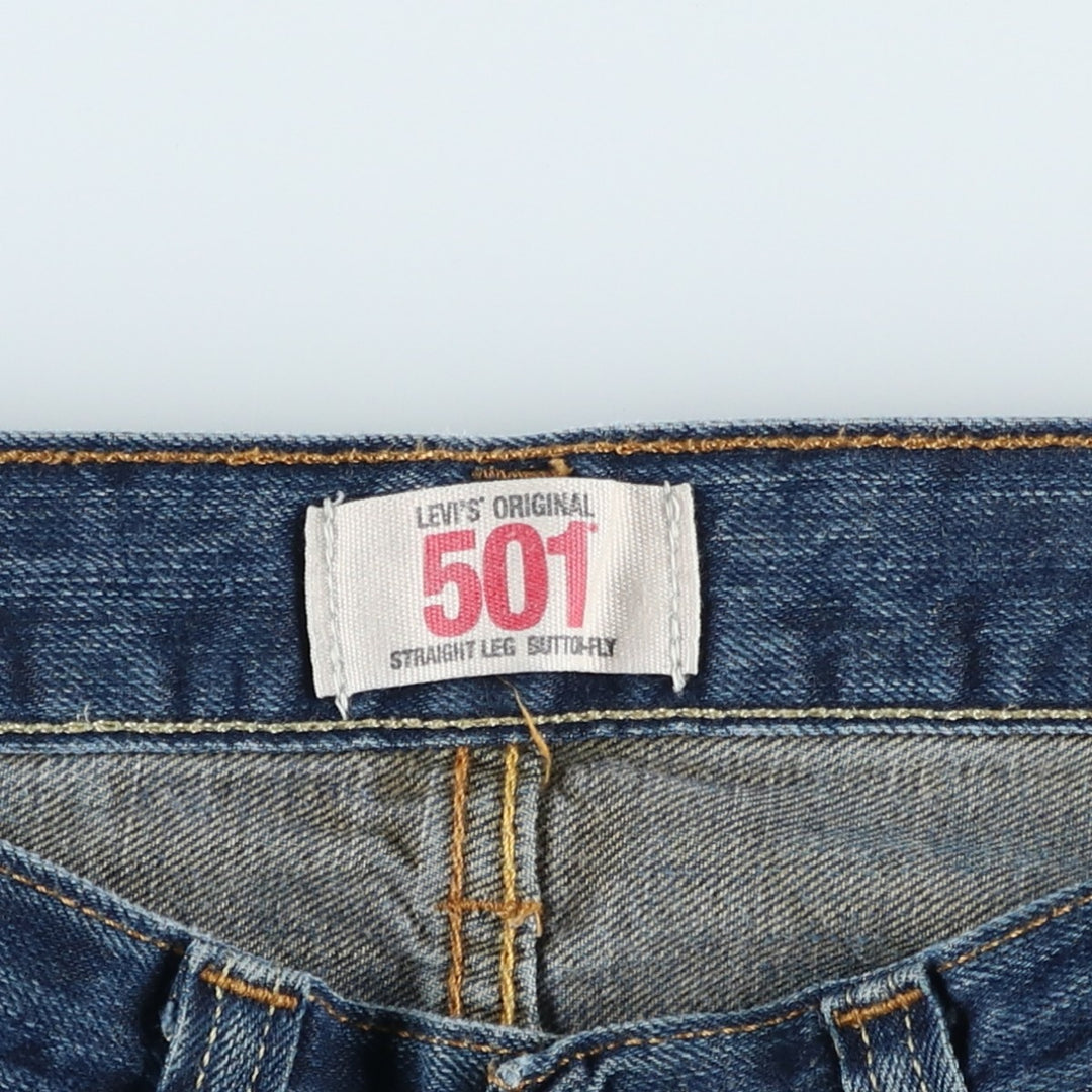 Levi's 501 straight denim pants for men, equivalent to w29 cotton blue type Vintage Second Hand