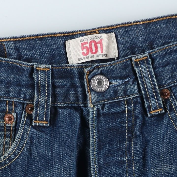 Levi's 501 straight denim pants for men, equivalent to w29 cotton blue type Vintage Second Hand