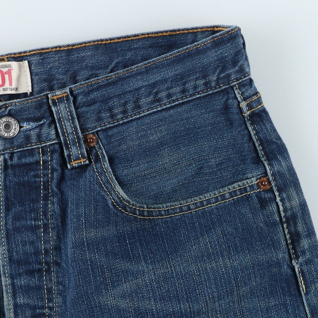 Levi's 501 straight denim pants for men, equivalent to w29 cotton blue type Vintage Second Hand