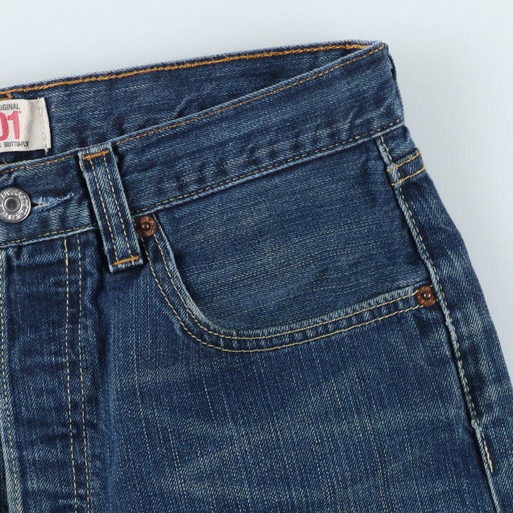Levi's 501 straight denim pants for men, equivalent to w29 cotton blue type Vintage Second Hand