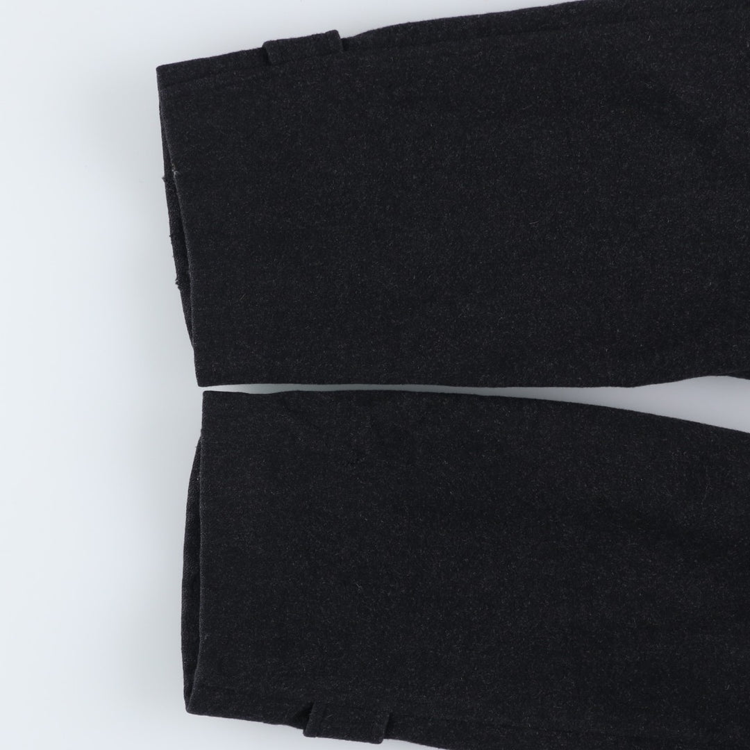 Burberry's wool half coat, size L, men's wool black type Vintage Second Hand