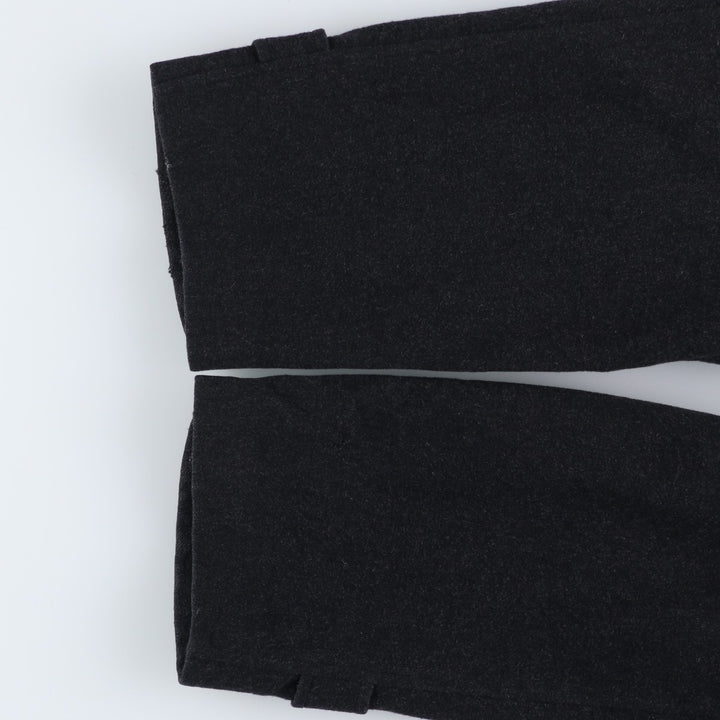 Burberry's wool half coat, size L, men's wool black type Vintage Second Hand