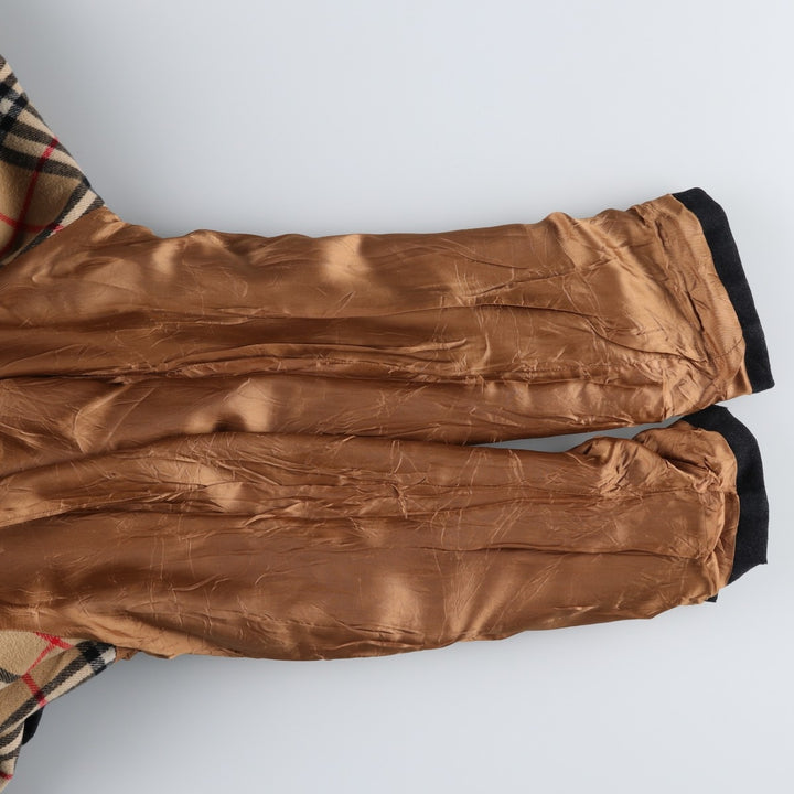 Burberry's wool half coat, size L, men's wool black type Vintage Second Hand