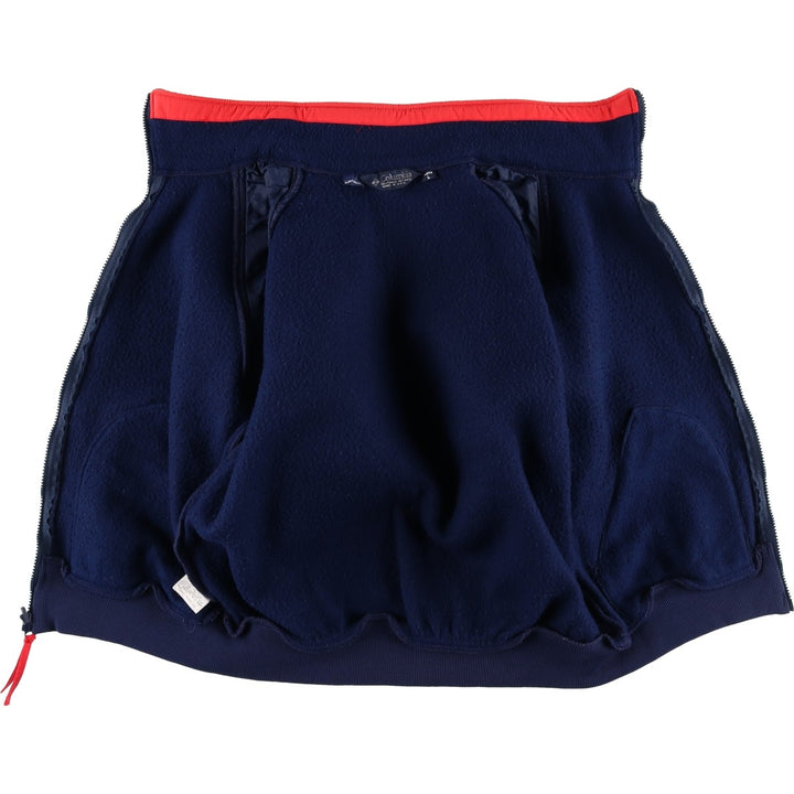 90'S Vintage Columbia Fleece Jacket, Made in USA, Men's Size L polyester navy blue type Vintage Second Hand