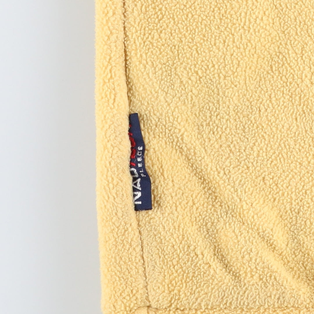 90'S Nautica Half-Zip Fleece Pullover, Men's Size L, Vintage polyester yellow type Vintage Second Hand