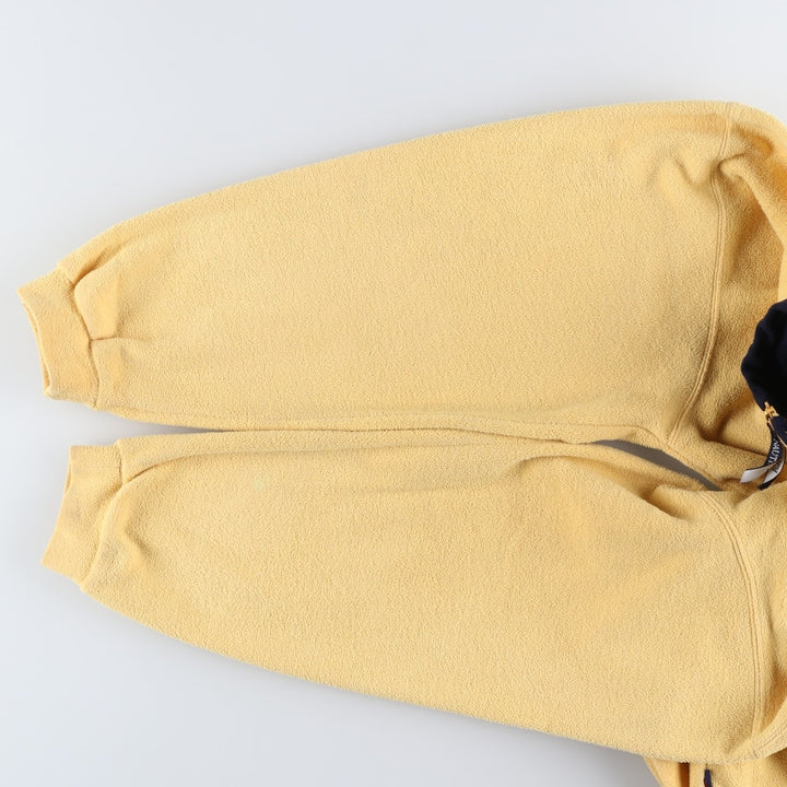 90'S Nautica Half-Zip Fleece Pullover, Men's Size L, Vintage polyester yellow type Vintage Second Hand