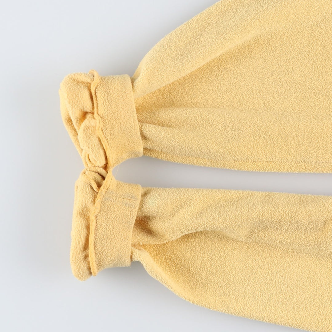 90'S Nautica Half-Zip Fleece Pullover, Men's Size L, Vintage polyester yellow type Vintage Second Hand