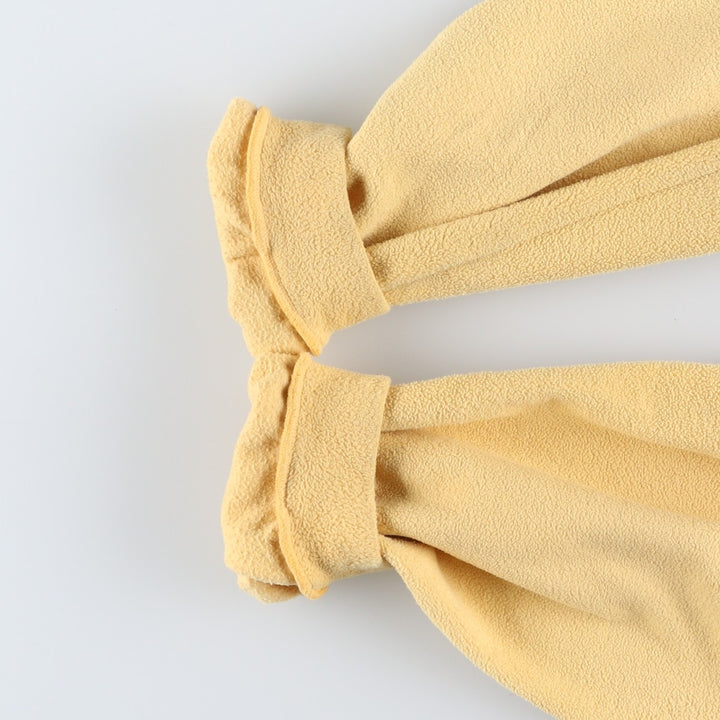 90'S Nautica Half-Zip Fleece Pullover, Men's Size L, Vintage polyester yellow type Vintage Second Hand