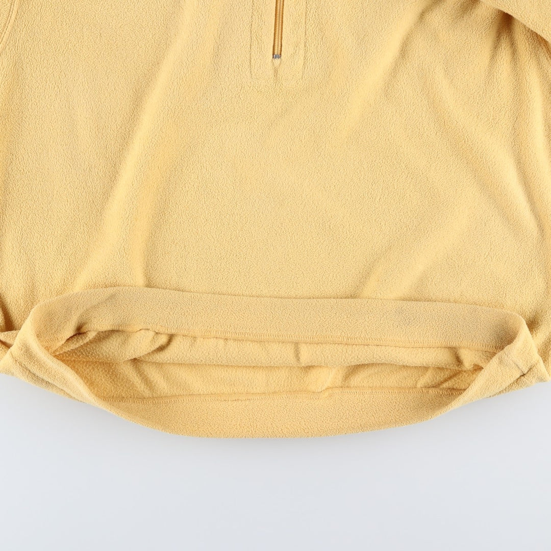 90'S Nautica Half-Zip Fleece Pullover, Men's Size L, Vintage polyester yellow type Vintage Second Hand