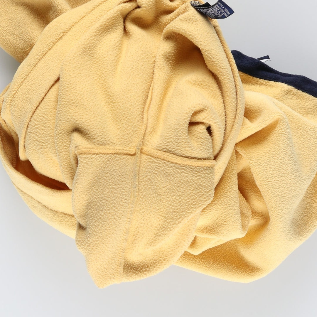 90'S Nautica Half-Zip Fleece Pullover, Men's Size L, Vintage polyester yellow type Vintage Second Hand