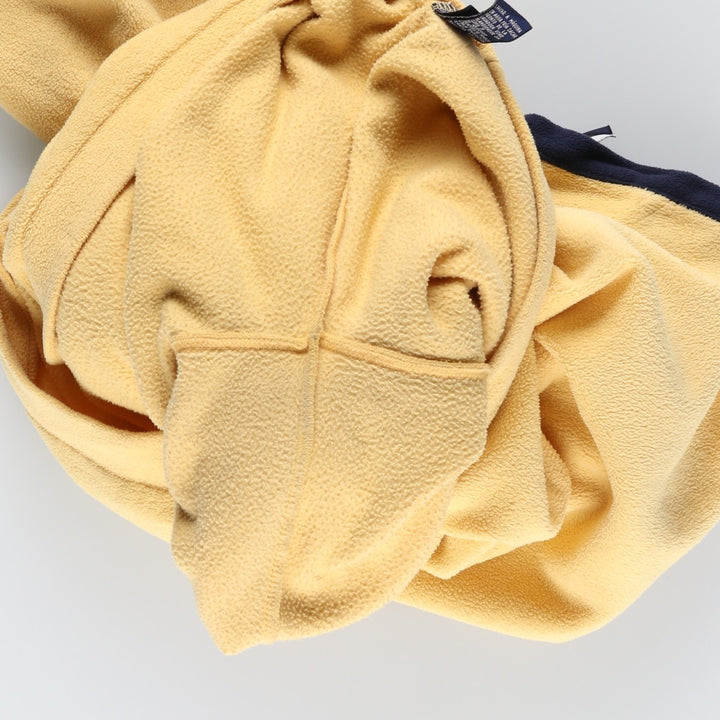 90'S Nautica Half-Zip Fleece Pullover, Men's Size L, Vintage polyester yellow type Vintage Second Hand