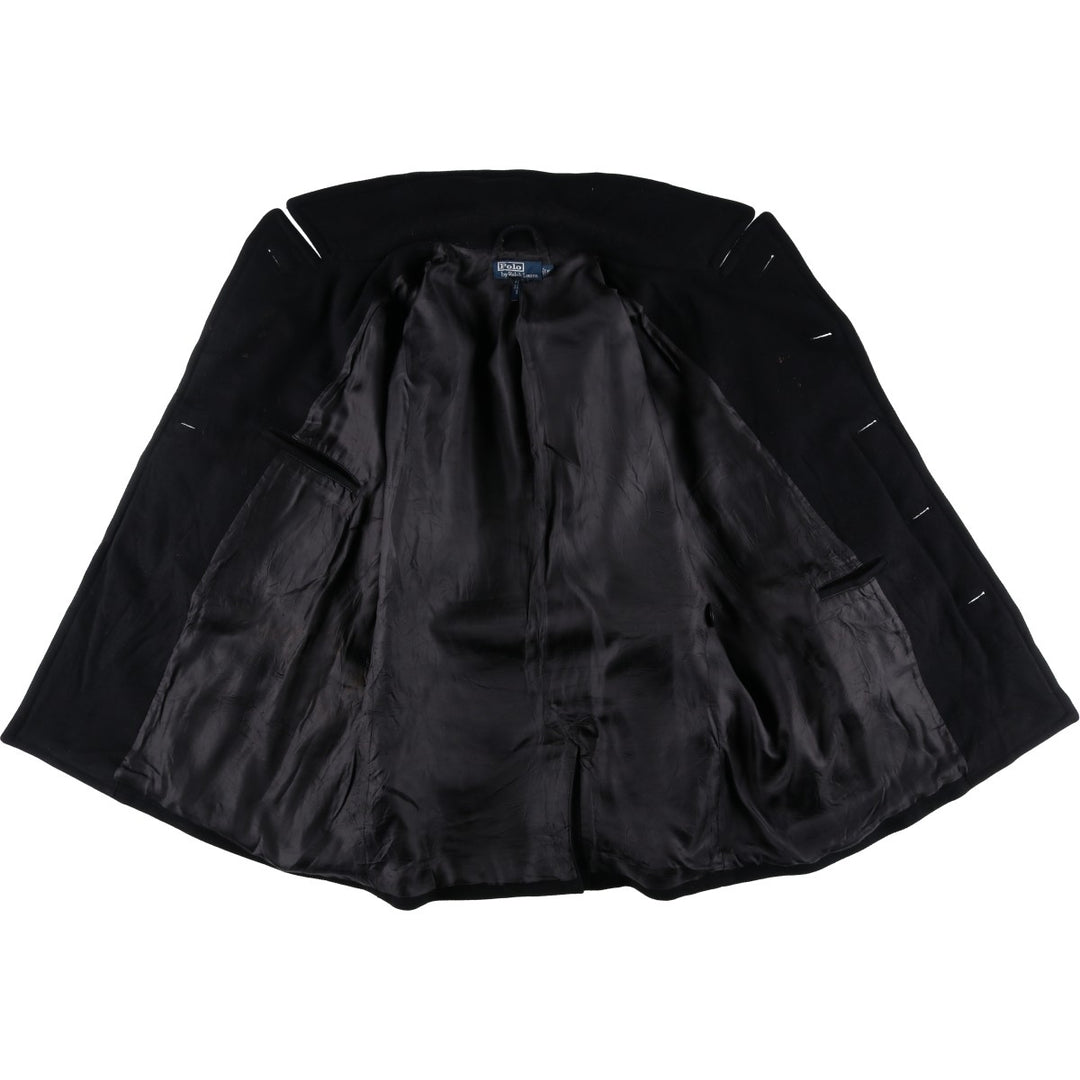 Ralph Lauren POLO by Ralph Lauren peacoat, men's size XL wool black type Vintage Second Hand