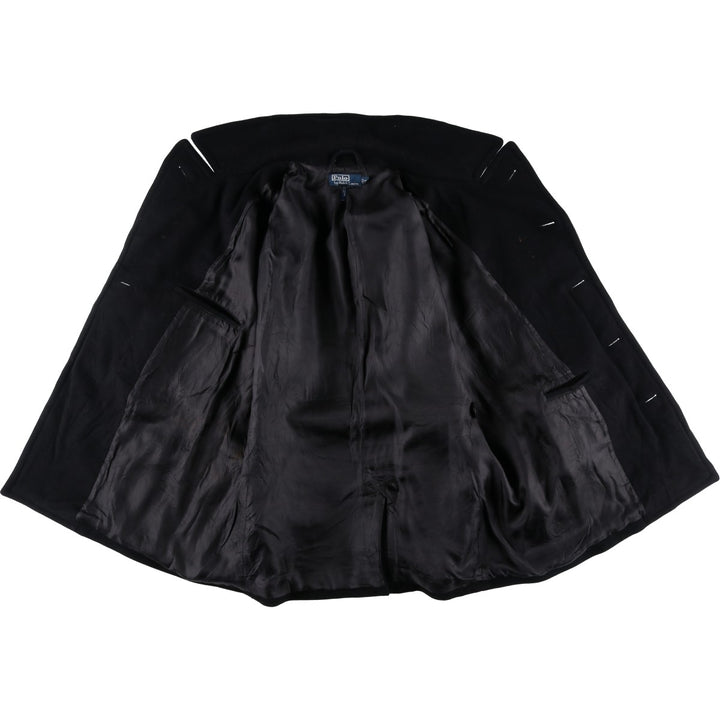 Ralph Lauren POLO by Ralph Lauren peacoat, men's size XL wool black type Vintage Second Hand