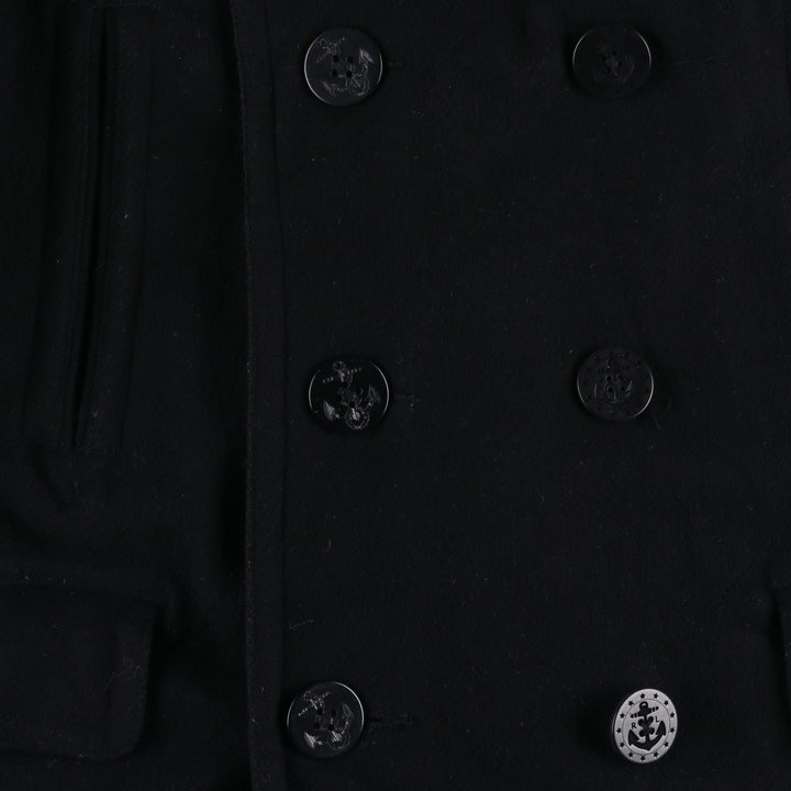 Ralph Lauren POLO by Ralph Lauren peacoat, men's size XL wool black type Vintage Second Hand