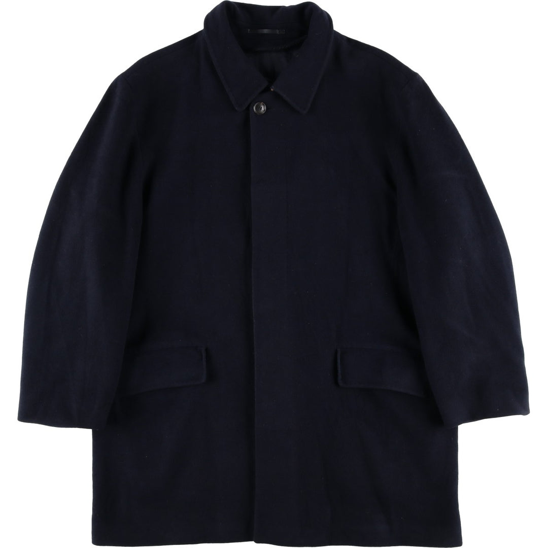 Burberry's BURBERRY LONDON cashmere-blend wool half coat, men's size XL wool navy blue type Vintage Second Hand