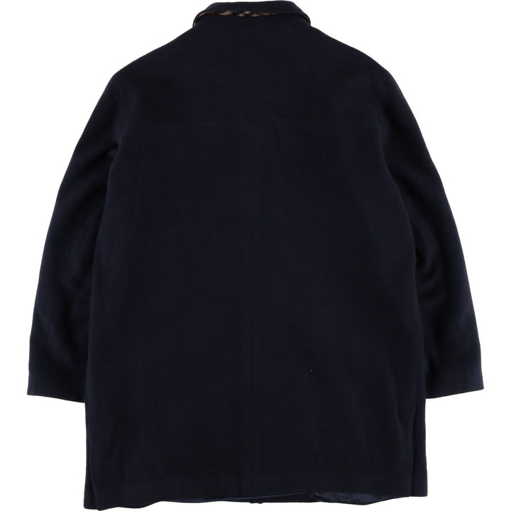 Burberry's BURBERRY LONDON cashmere-blend wool half coat, men's size XL wool navy blue type Vintage Second Hand