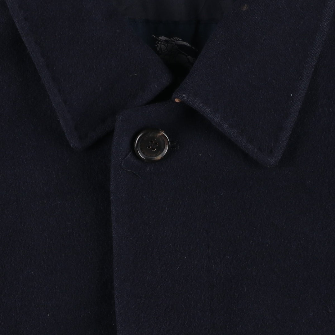 Burberry's BURBERRY LONDON cashmere-blend wool half coat, men's size XL wool navy blue type Vintage Second Hand