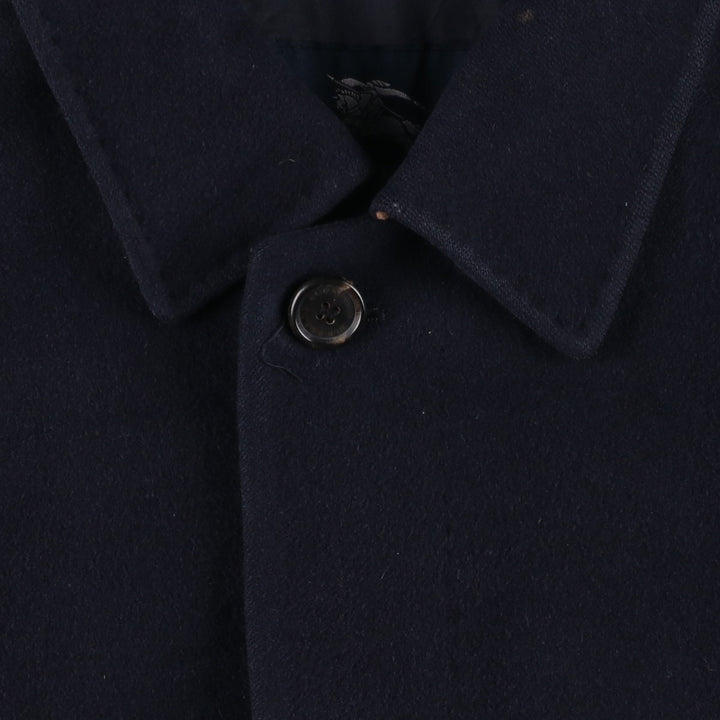 Burberry's BURBERRY LONDON cashmere-blend wool half coat, men's size XL wool navy blue type Vintage Second Hand