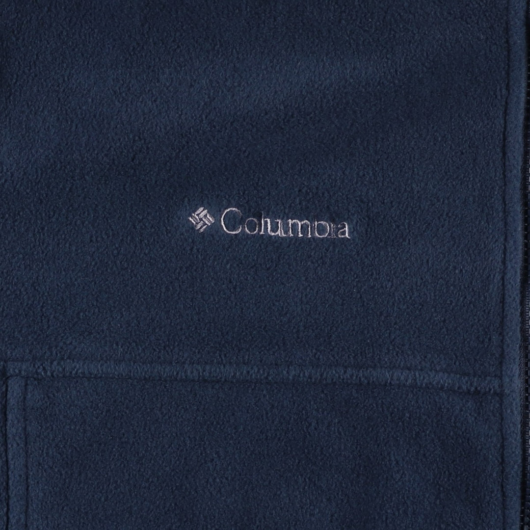 Columbia Vertex Core Interchange Fleece Jacket, Men's Size L polyester navy blue type Vintage Second Hand