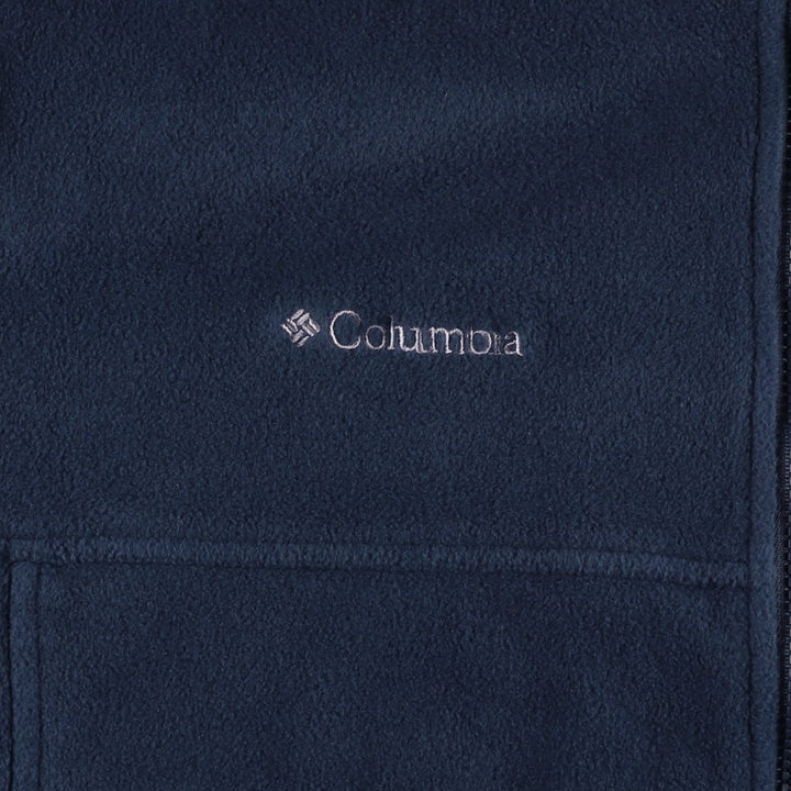 Columbia Vertex Core Interchange Fleece Jacket, Men's Size L polyester navy blue type Vintage Second Hand