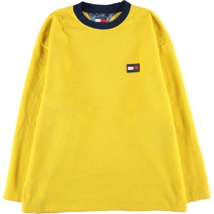 Tommy Hilfiger Jeans fleece pullover, men's XL polyester yellow type Vintage Second Hand