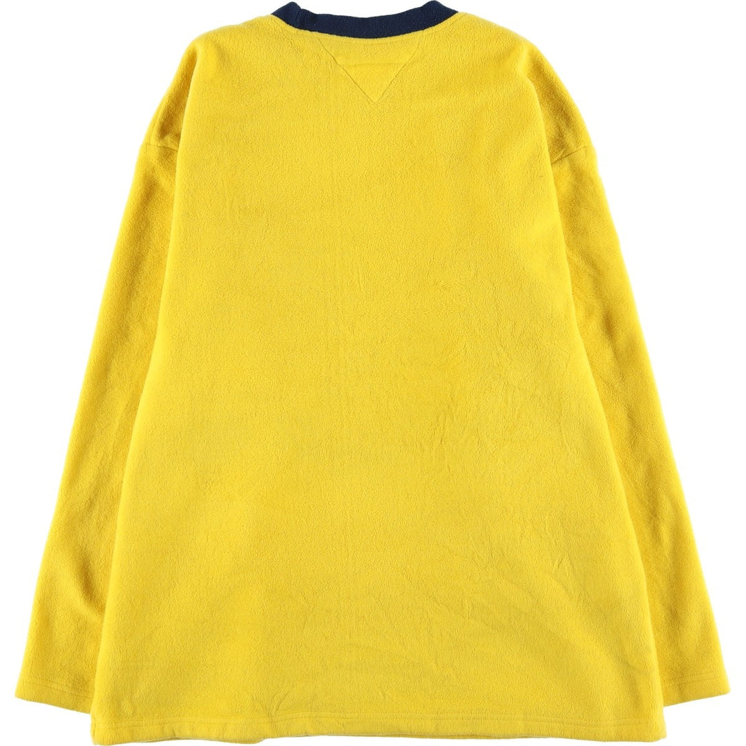 Tommy Hilfiger Jeans fleece pullover, men's XL polyester yellow type Vintage Second Hand