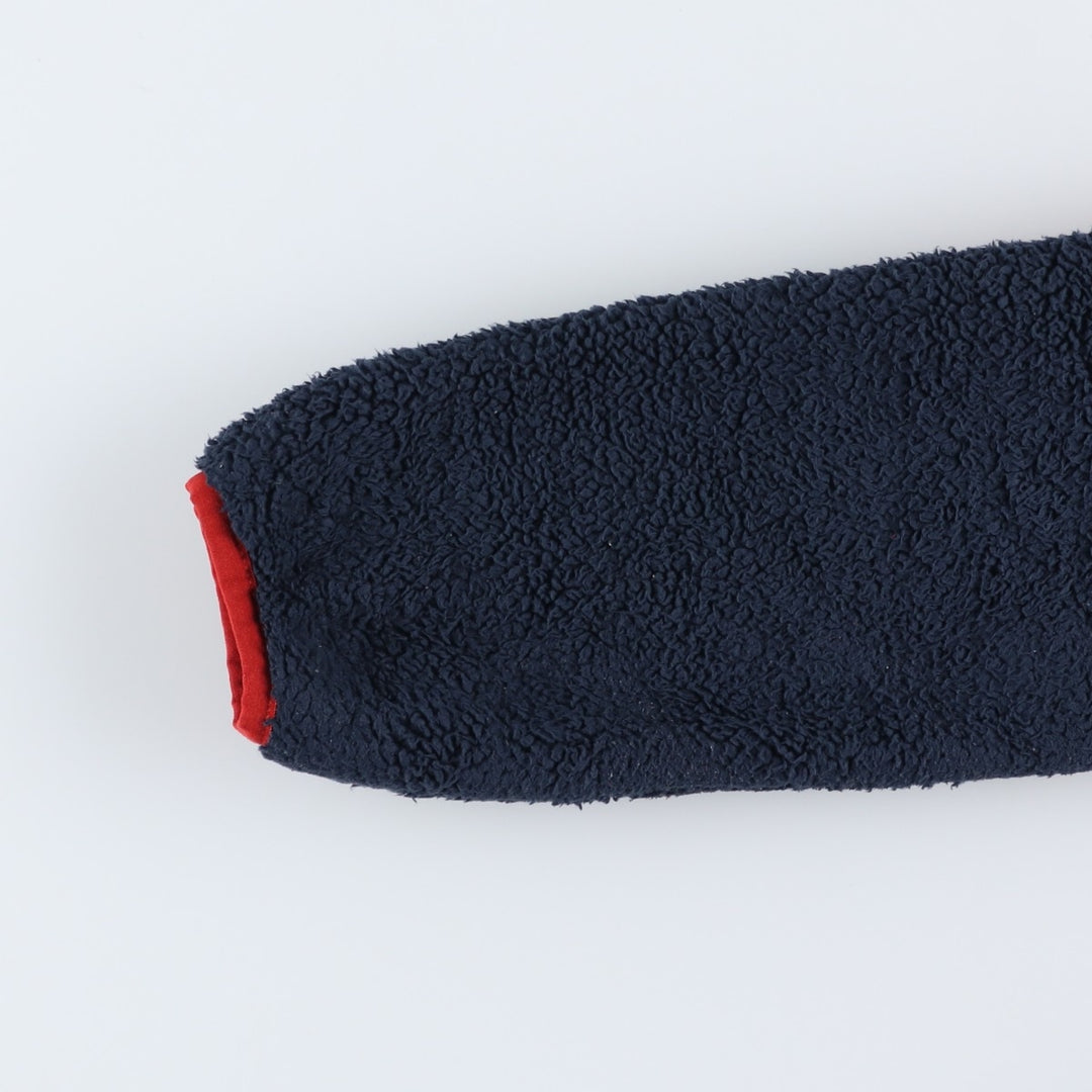 The North Face Half-Zip Fleece Pullover Hoodie, Men's Size Small polyester navy blue type Vintage Second Hand