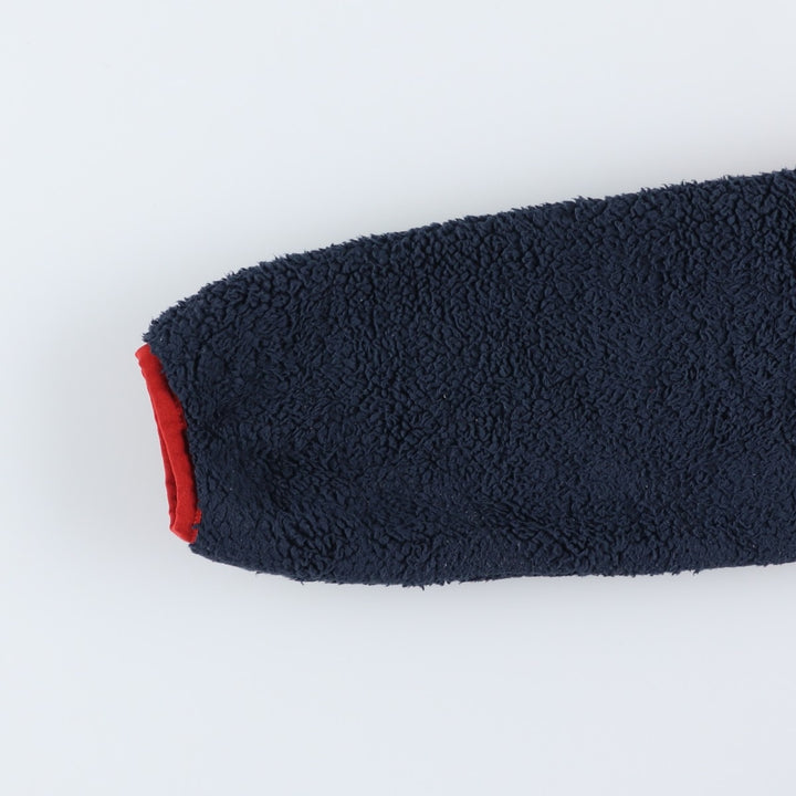 The North Face Half-Zip Fleece Pullover Hoodie, Men's Size Small polyester navy blue type Vintage Second Hand