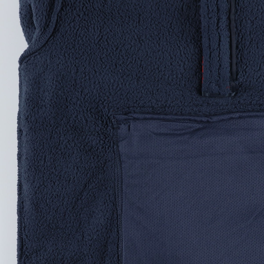The North Face Half-Zip Fleece Pullover Hoodie, Men's Size Small polyester navy blue type Vintage Second Hand