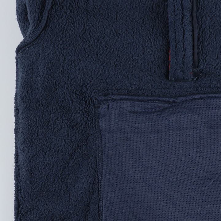 The North Face Half-Zip Fleece Pullover Hoodie, Men's Size Small polyester navy blue type Vintage Second Hand