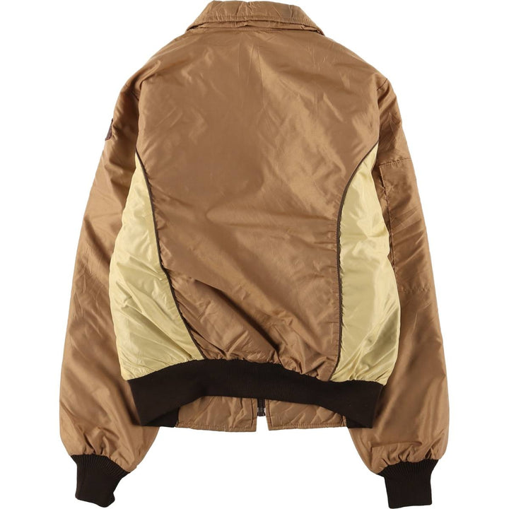 Vintage 1970'S Honda padded nylon racing jacket, made in the USA, size M, women's. Nylon brown type Vintage Second Hand