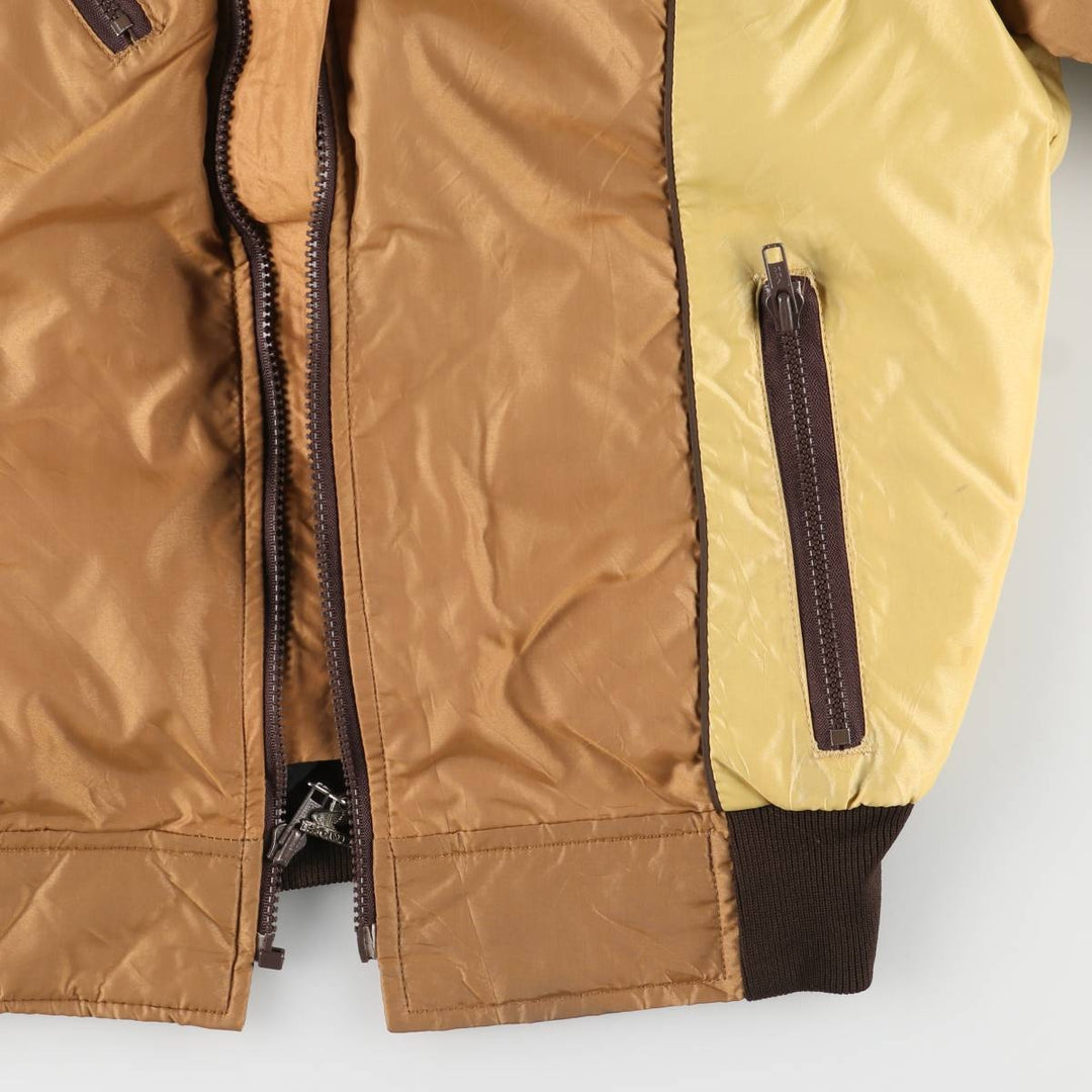Vintage 1970'S Honda padded nylon racing jacket, made in the USA, size M, women's. Nylon brown type Vintage Second Hand