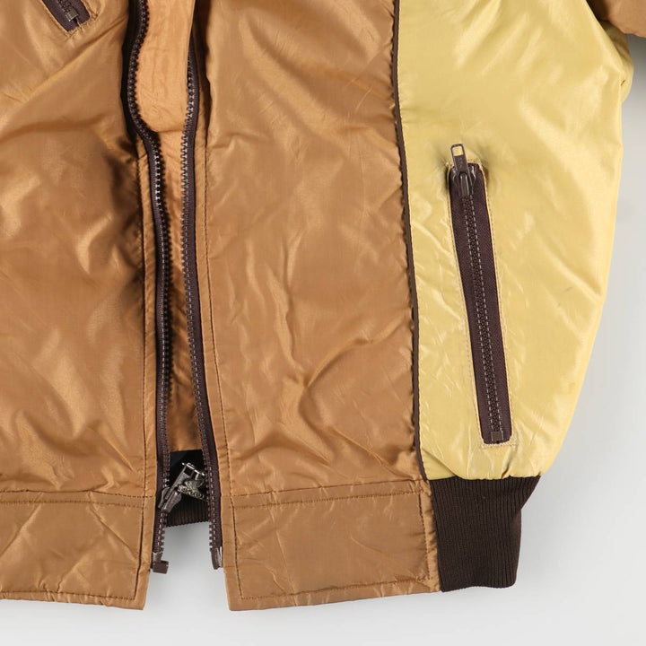 Vintage 1970'S Honda padded nylon racing jacket, made in the USA, size M, women's. Nylon brown type Vintage Second Hand