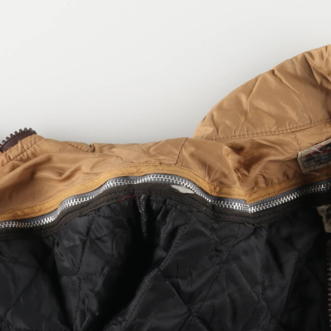 Vintage 1970'S Honda padded nylon racing jacket, made in the USA, size M, women's. Nylon brown type Vintage Second Hand